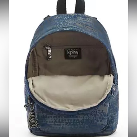 Kipling Blue Eclipse Delia Compact Backpack - Picture 3 of 6